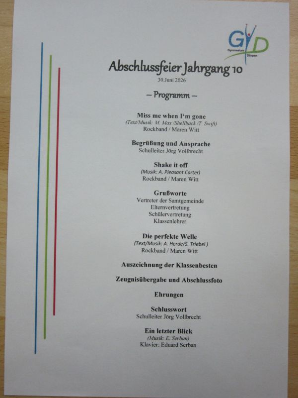 Verabschiedung Jahrgang 10 2026 14 Verabschiedung Jahrgang 10 2026 14