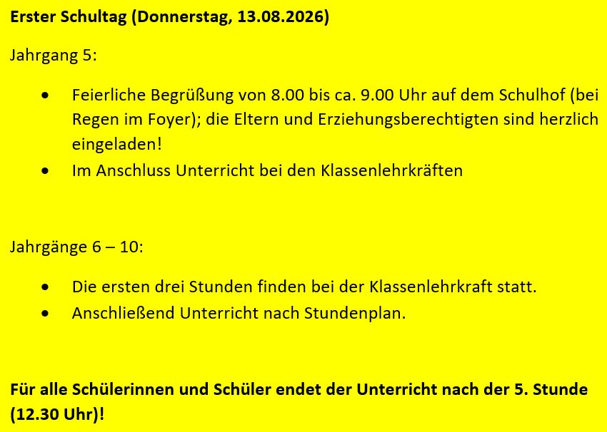 Erster Schultag